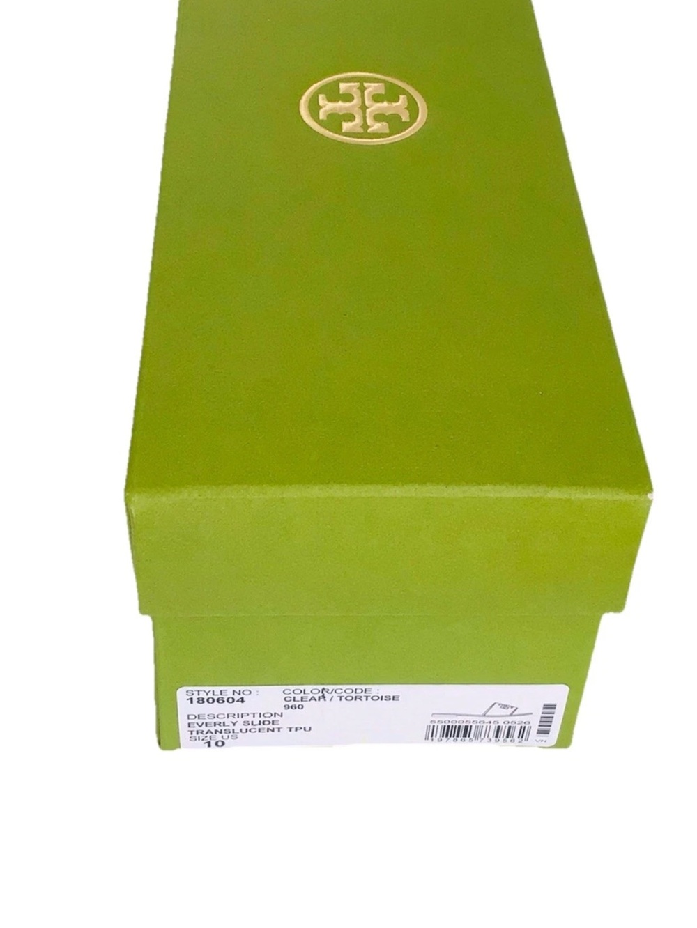 Tory Burch Everly Slide Sandals Translucent TPU Leather-Color Clear/Tortoise-NEW - Picture 13 of 13